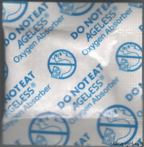 Ageless oxygen absorber with blue text.