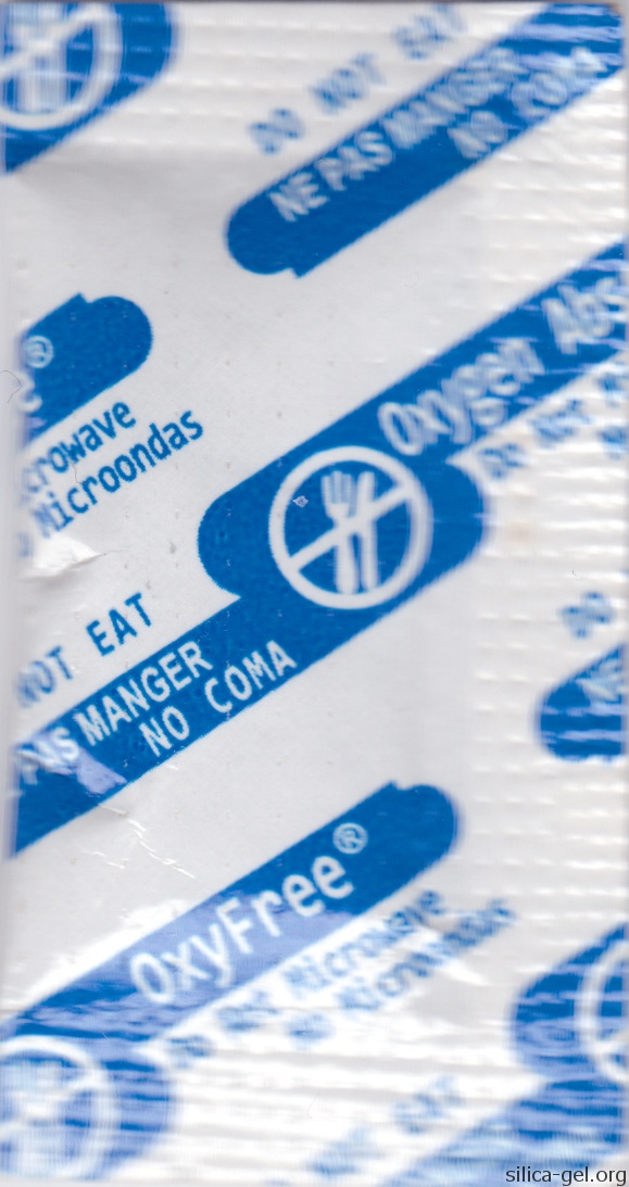 Narrow OxyFree packet printed in blue.